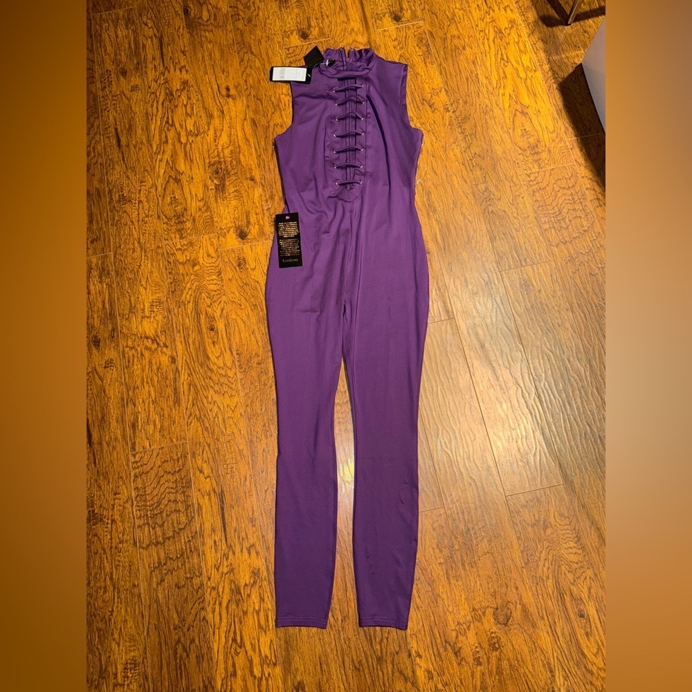 Bebe-Purple sexy jumpsuit